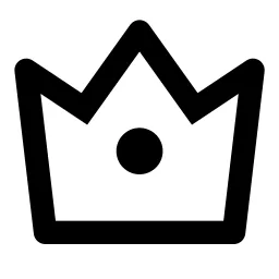 Vip Crown 2 Line Icon