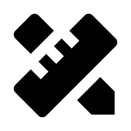 Pencil Ruler 2 Fill Icon