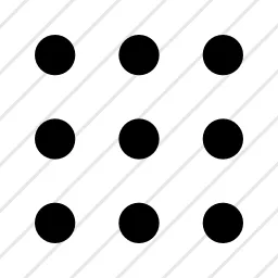 Dot Grid 3x3 Menu Drag Grab Icon
