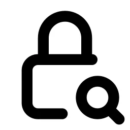 Lock Search Line Icon