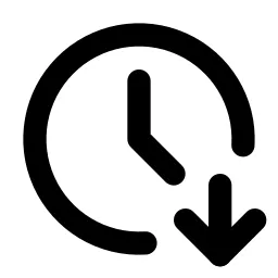 Clock Down Line Icon