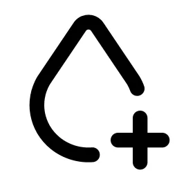 Droplet Plus Line Icon