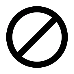 Prohibited 2 Line Icon