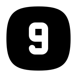 Square Rounded Number 9 Icon