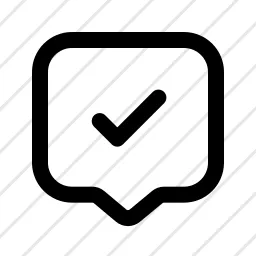Bubble Check Comment Feedback Icon