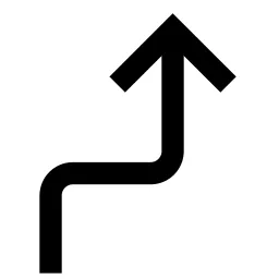 Navigate Route Arrow Up Icon