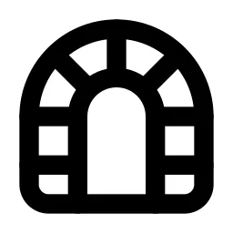 Building Tunnel Line Icon