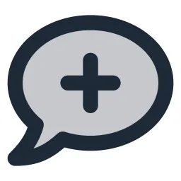 Chat 2 Plus Duotone Icon