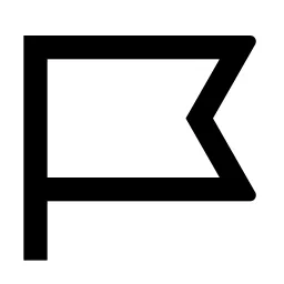 Flag 2 Line Icon