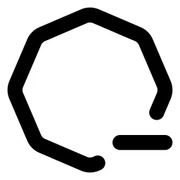 Octagon Minus 2 Line Icon