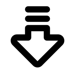 Arrow Big Down Lines Line Icon