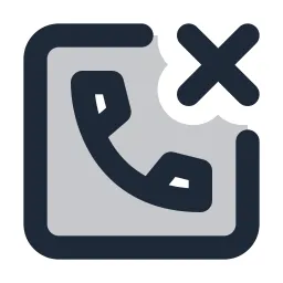 Phone Close Box Duotone Icon