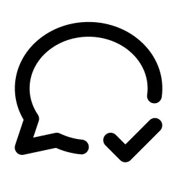 Message Circle Check Line Icon