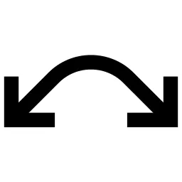Curving Arrows Down Icon