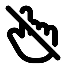 Hand Finger Off Line Icon