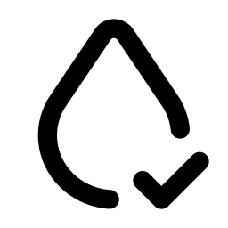 Droplet Check Line Icon