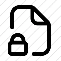 File Lock Document Icon