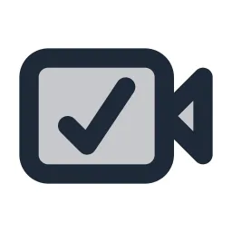 Video Check Duotone Icon