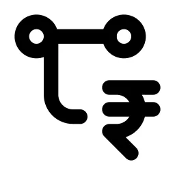 Transaction Rupee Line Icon