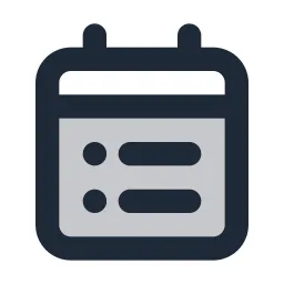 Calendar Bullet List Icon