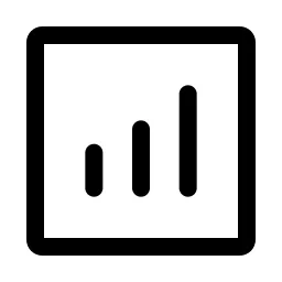 Stats Up Square Icon