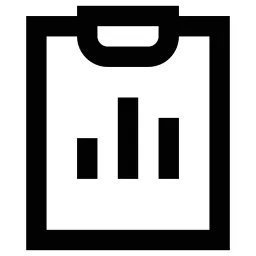 Lines Graph Clipboard Icon