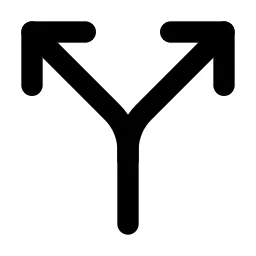 Arrow Fork Line Icon