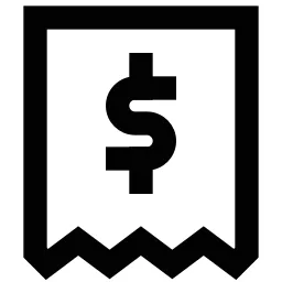 Receipt Dollar Icon