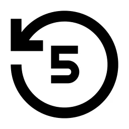 Replay 5 Line Icon