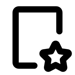 Device Tablet Star Line Icon