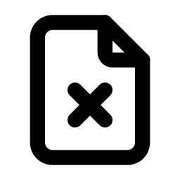 File X Line Icon