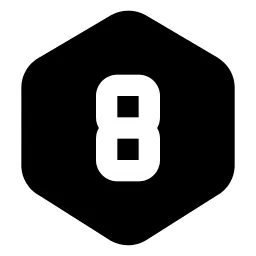 Hexagon Number 8 Icon