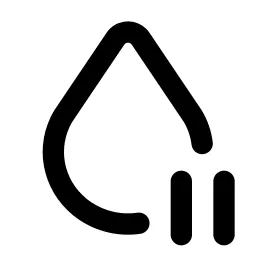 Droplet Pause Line Icon