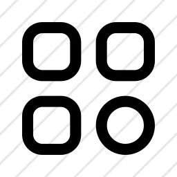 Square Grid Circle Layout Grid List Category Categories Icon