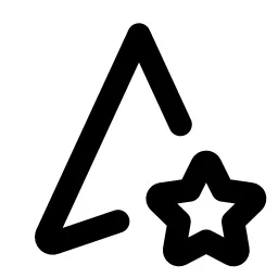 Navigation Star Line Icon