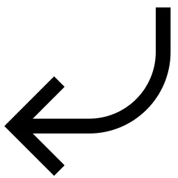 Curve Arrow Left Icon