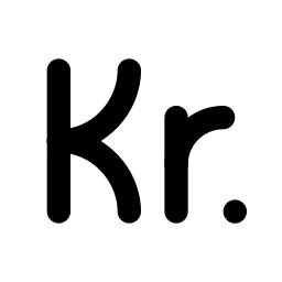 Currency Krone Danish Line Icon