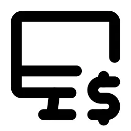 Device Imac Dollar Line Icon