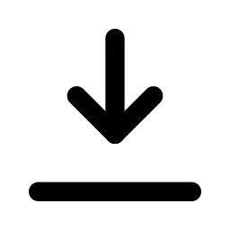 Arrow Bar To Down Line Icon