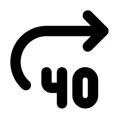 Rewind Forward 40 Line Icon