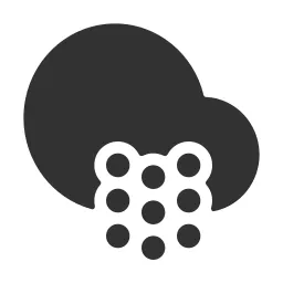 Cloud Snow Fill Icon