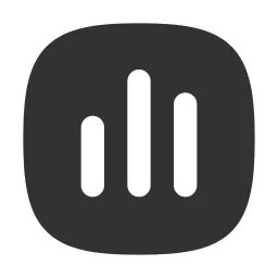 Chart Bar Alt Square Fill Icon