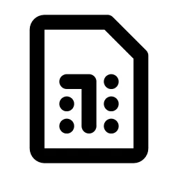 Device Sim Line Icon