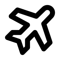 Plane Tilt Line Icon