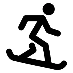 Snowboarding Line Icon