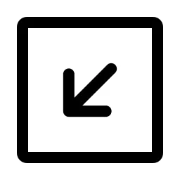 Arrow Down Left Square Icon