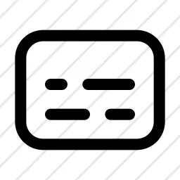 Square Lines Bottom Transcription Icon