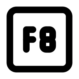 Square F8 Line Icon