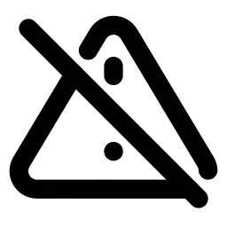 Alert Triangle Off Line Icon