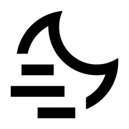 Moon Foggy Line Icon